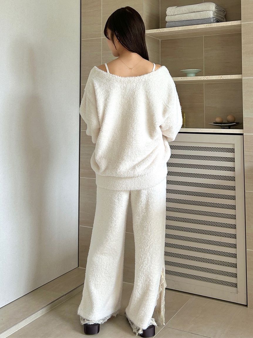 SNIDEL HOME「レースニットロングパンツ」|ルームウェア|
