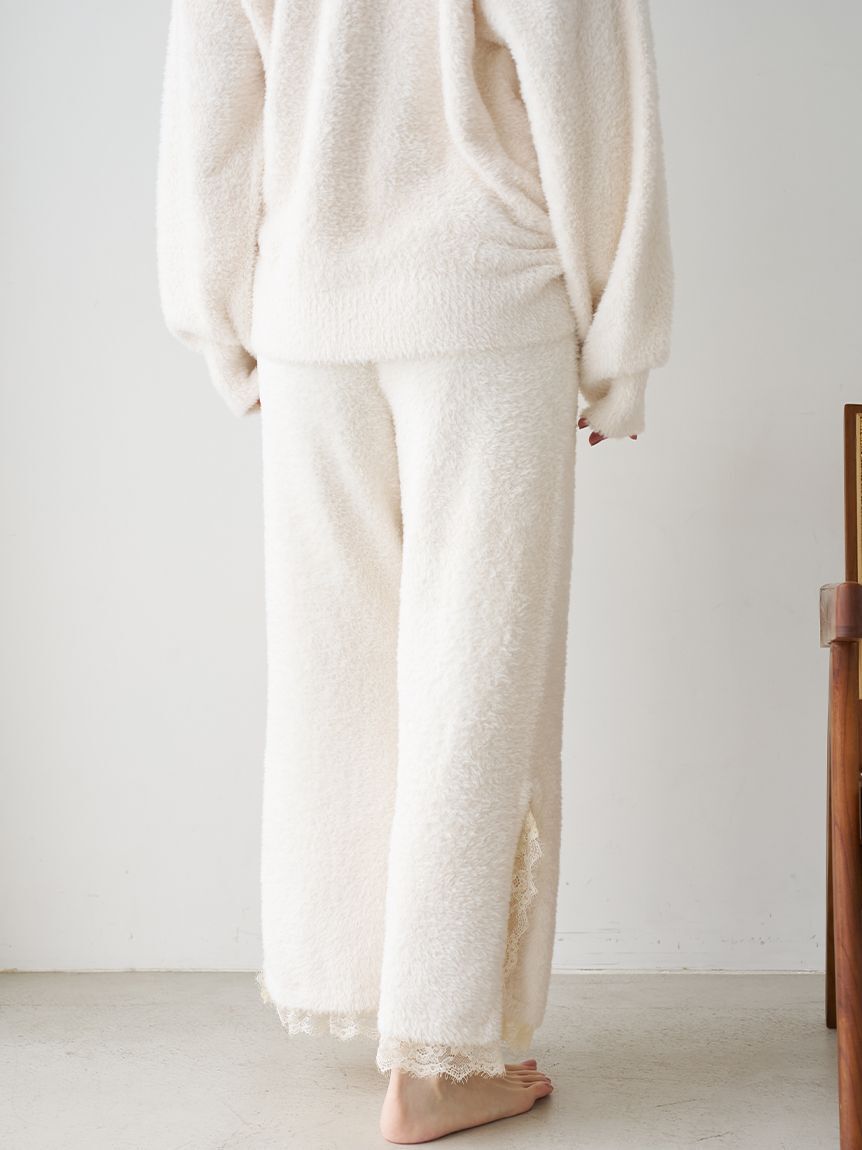 SNIDEL HOME「レースニットロングパンツ」|ルームウェア|