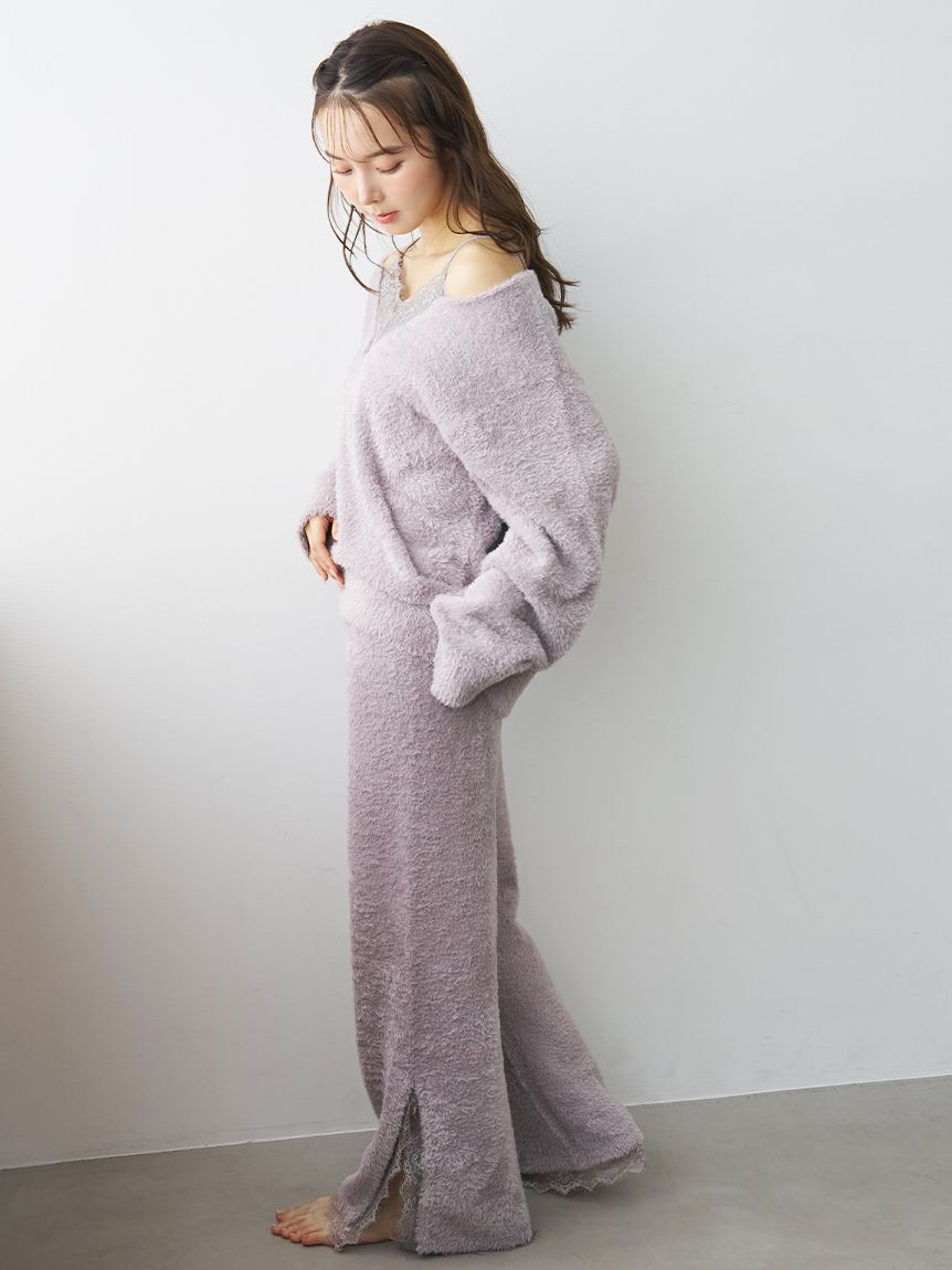 SNIDEL HOME「レースニットプルオーバー」|ルームウェア|