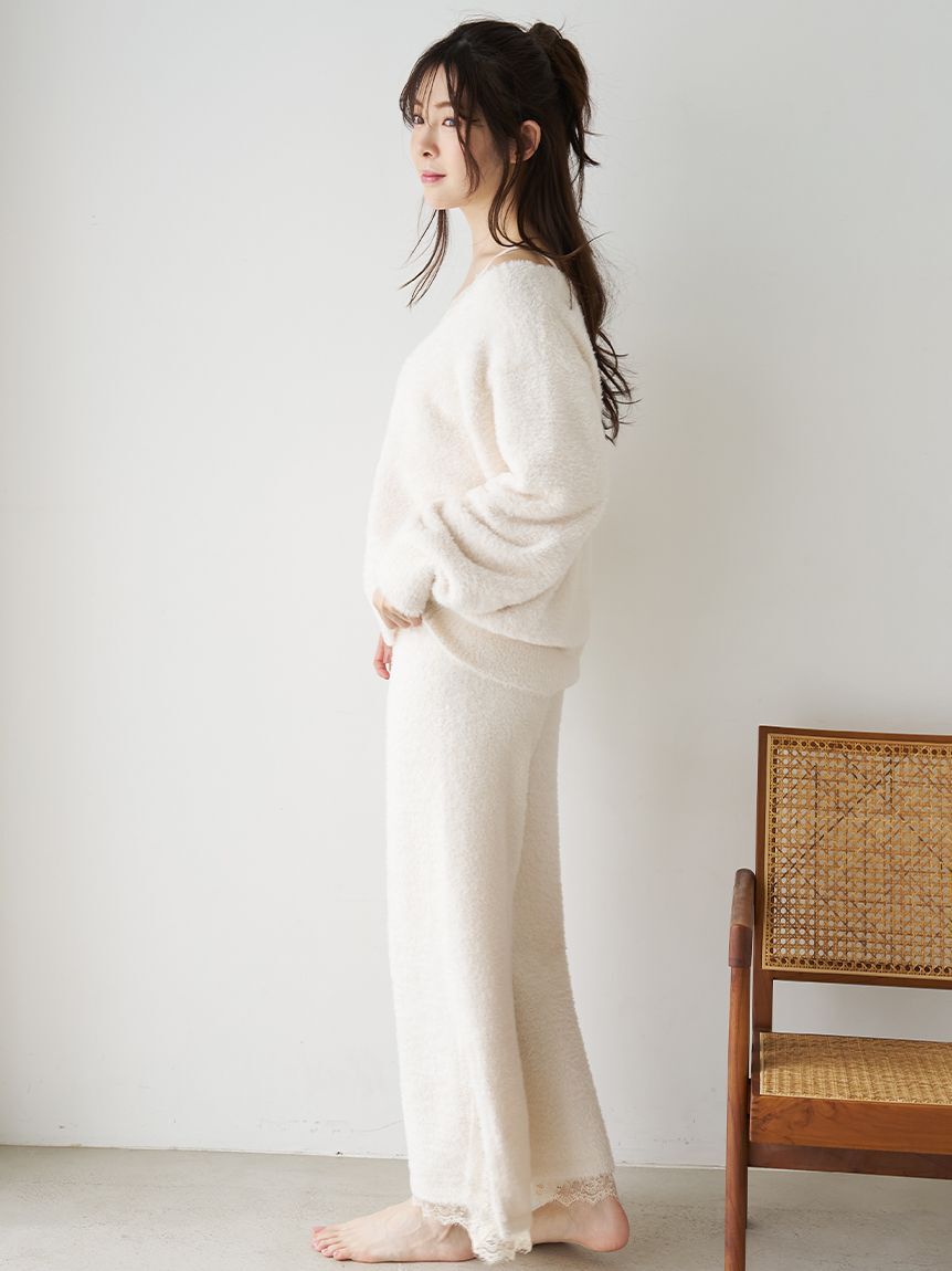 SNIDEL HOME「レースニットプルオーバー」|ルームウェア|
