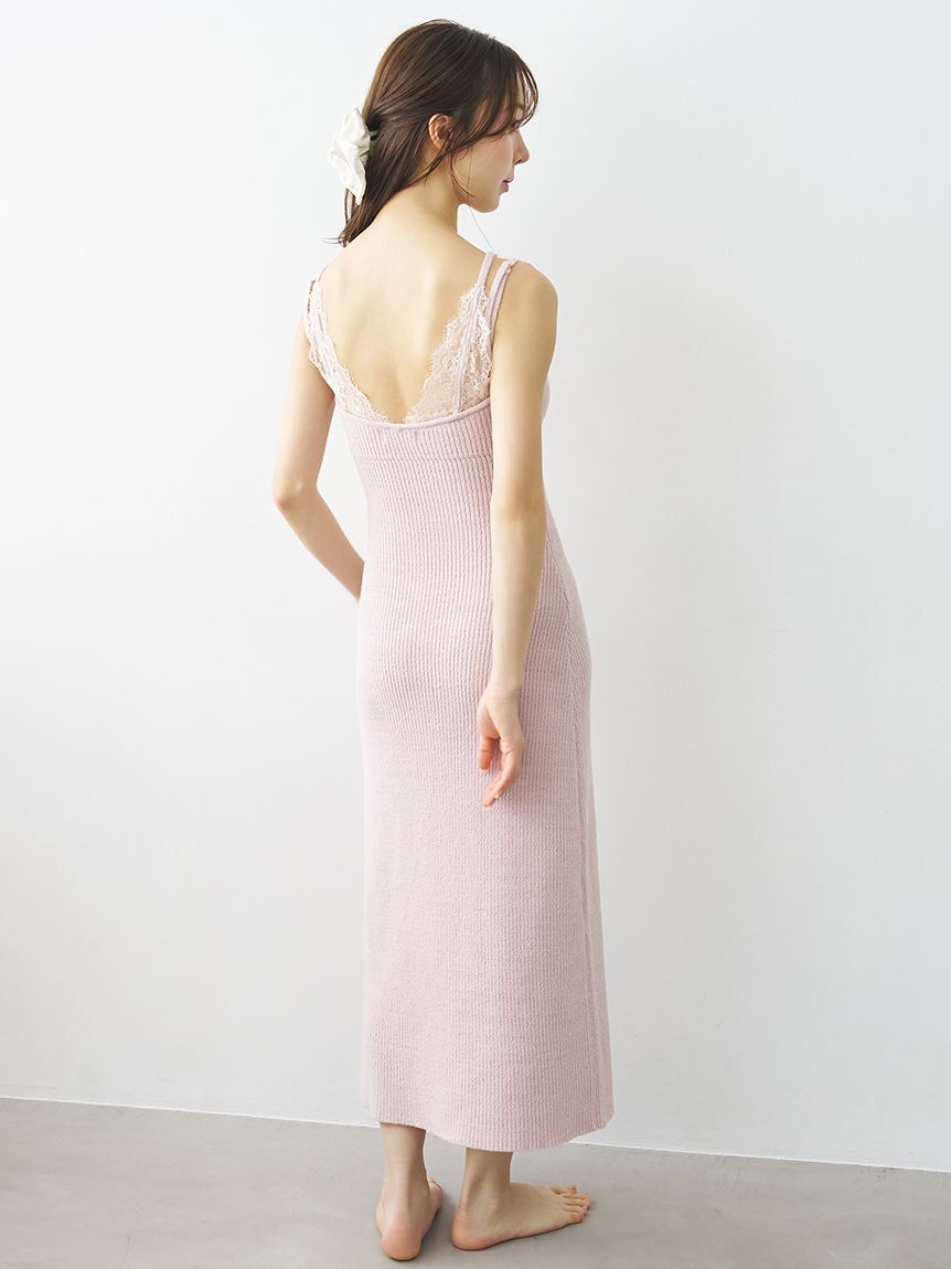 SNIDEL HOME「レースニットワンピース」|ルームウェア|