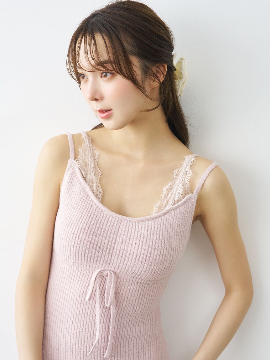SNIDEL HOME「レースニットワンピース」|ルームウェア|