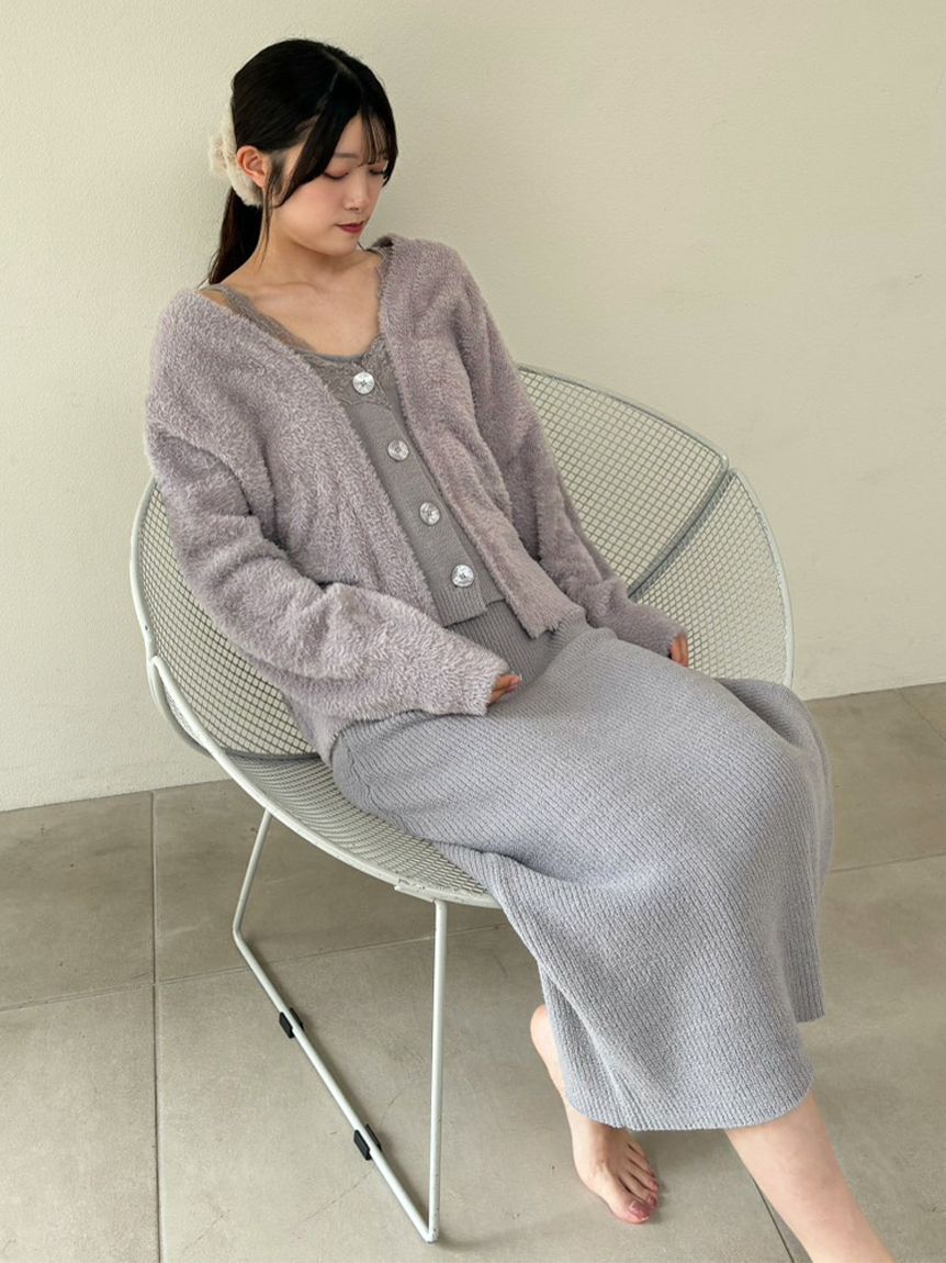 SNIDEL HOME「レースニットワンピース」|ルームウェア|