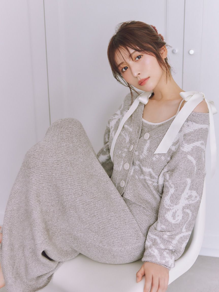 SNIDEL HOME「【Milky】ショルダーリボンカーディガン」|ルームウェア|