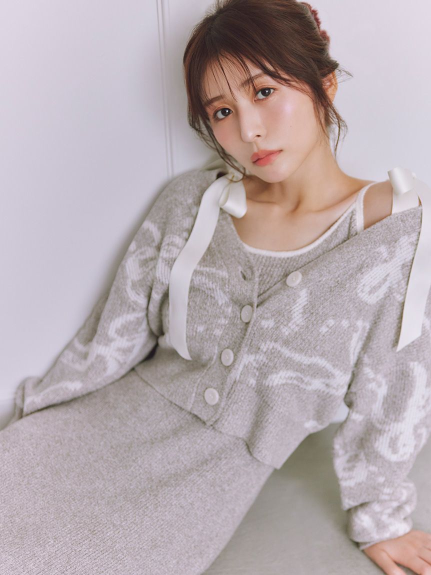 SNIDEL HOME「【Milky】ショルダーリボンカーディガン」|ルームウェア|GBEG