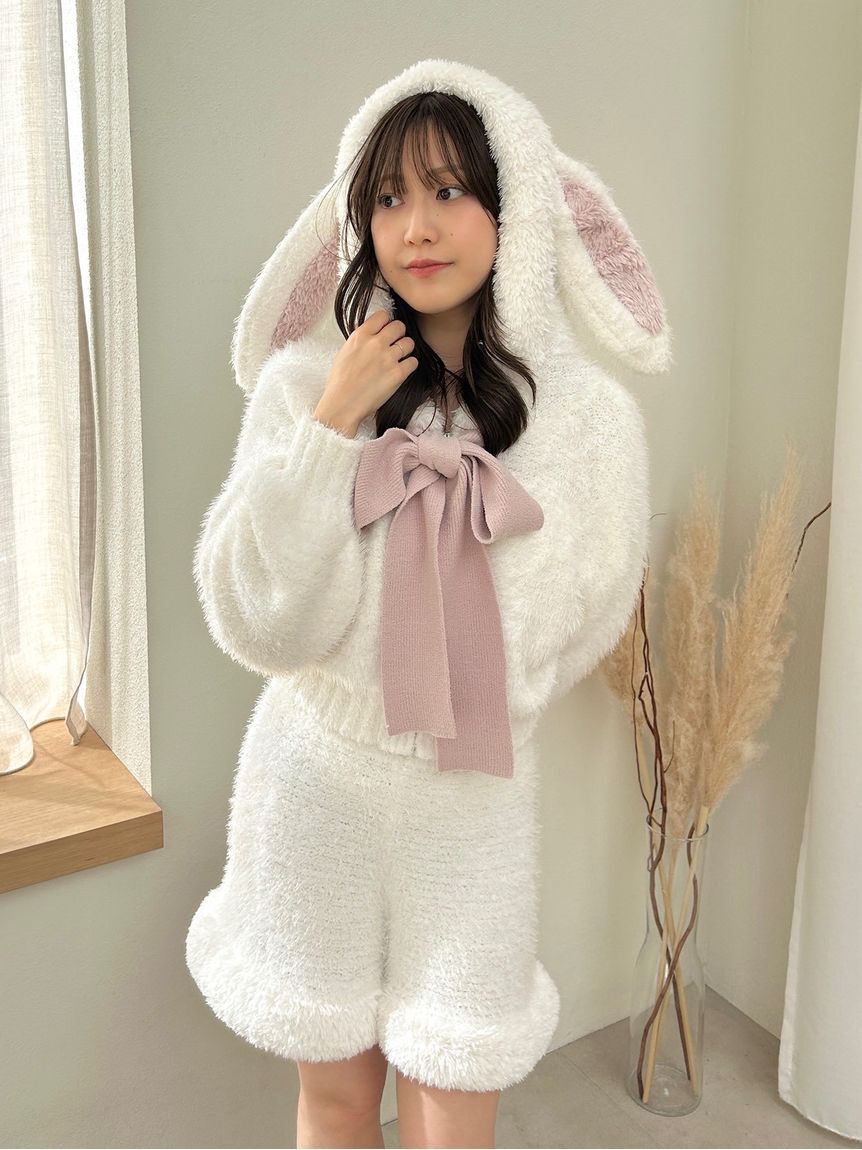 SNIDEL HOME「【Halloween】ショートニットパーカー」|ルームウェア|