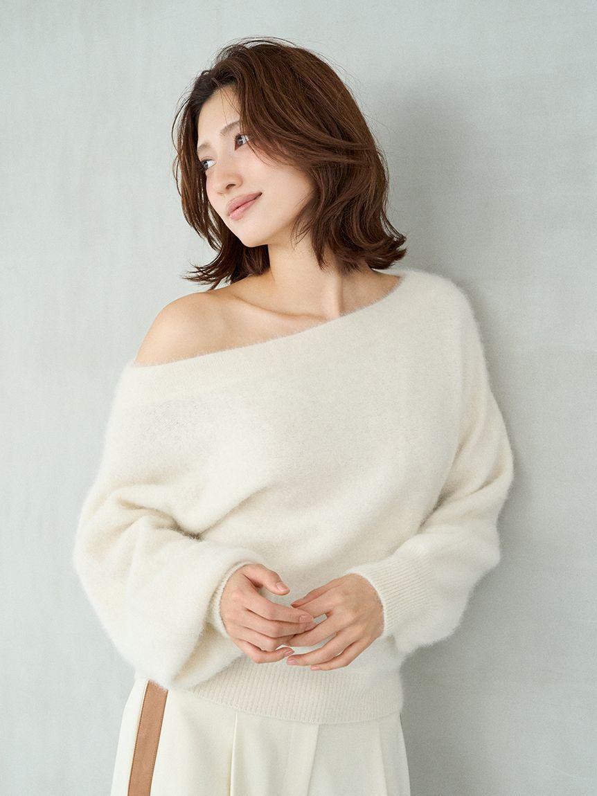 FRAY I.D「フォックスカシミアオフショルプルオーバー」|Tシャツ・カットソー|