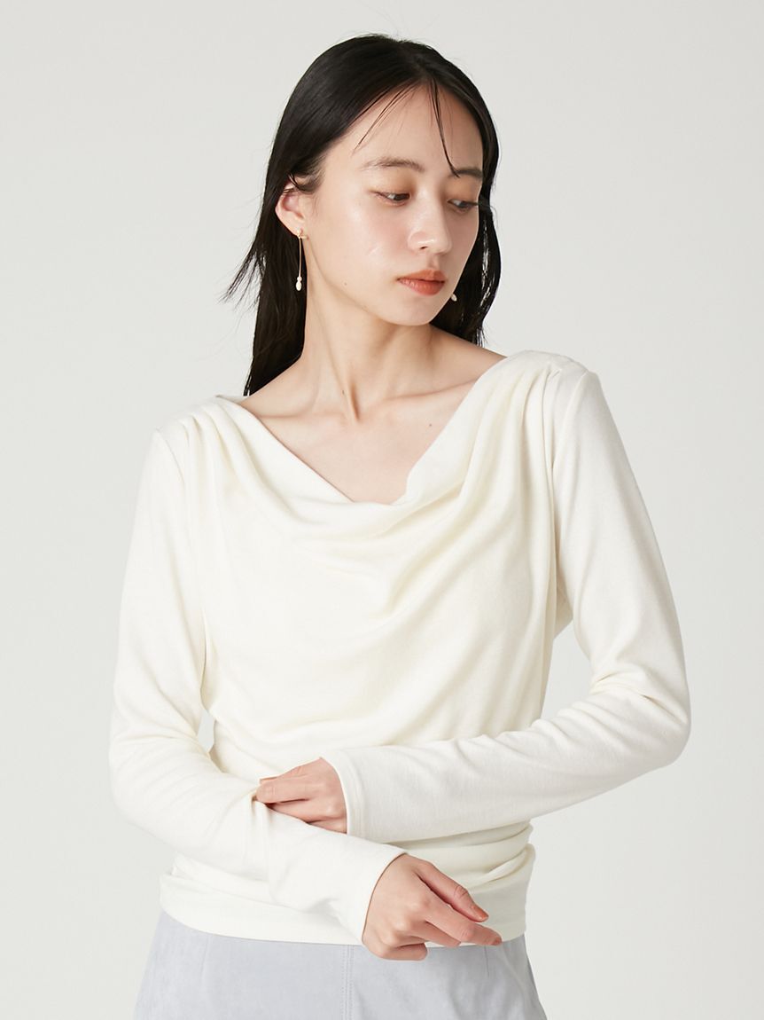 FRAY I.D「ウールブレンドドレープカットソー」|Tシャツ・カットソー|