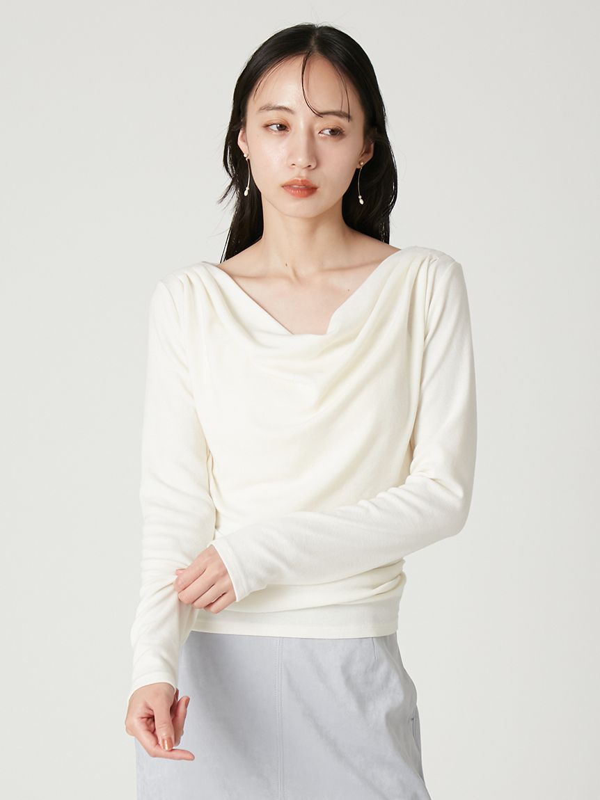 FRAY I.D「ウールブレンドドレープカットソー」|Tシャツ・カットソー|