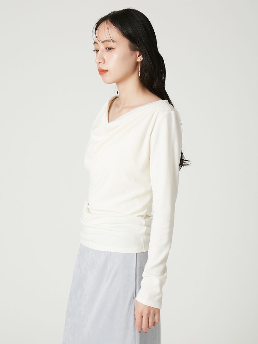 FRAY I.D「ウールブレンドドレープカットソー」|Tシャツ・カットソー|