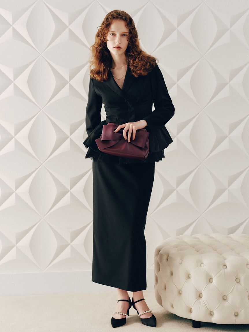 FRAY I.D「ハイウエストＩラインスカート」|スカート|BLK
