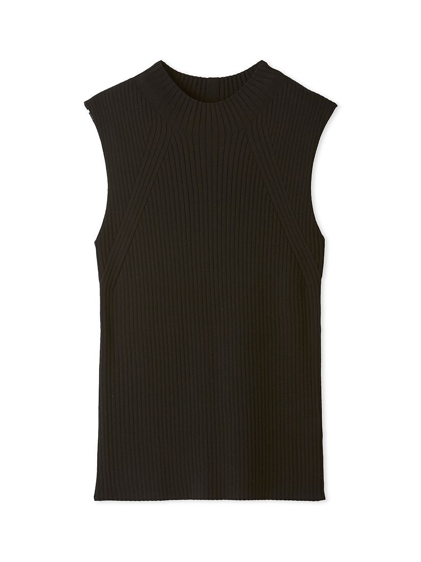 FRAY I.D「【ウォッシャブル】ハイネックノースリワイドリブニット」|ニット・セーター|BLK