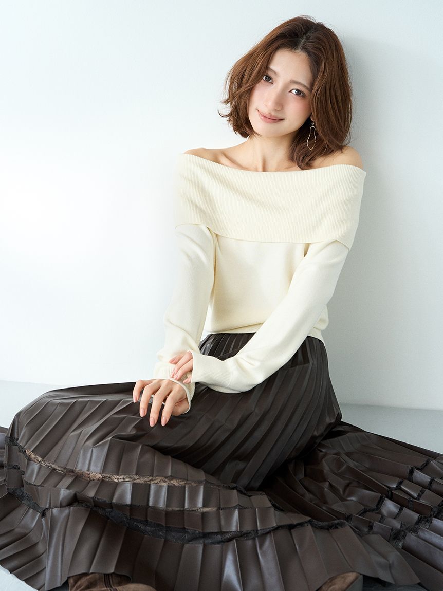 FRAY I.D「ワイドカラーオフショルダープルオーバー」|Tシャツ・カットソー|