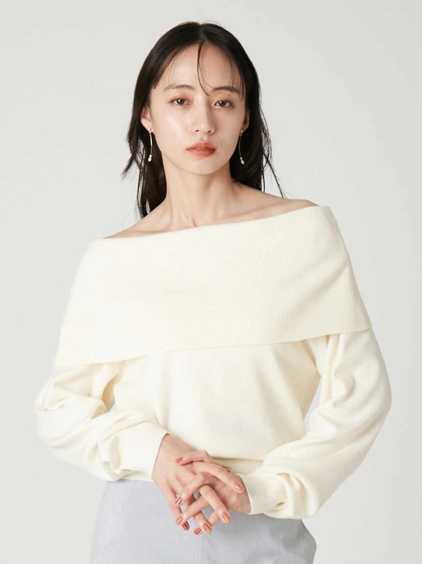 FRAY I.D「ワイドカラーオフショルダープルオーバー」|Tシャツ・カットソー|