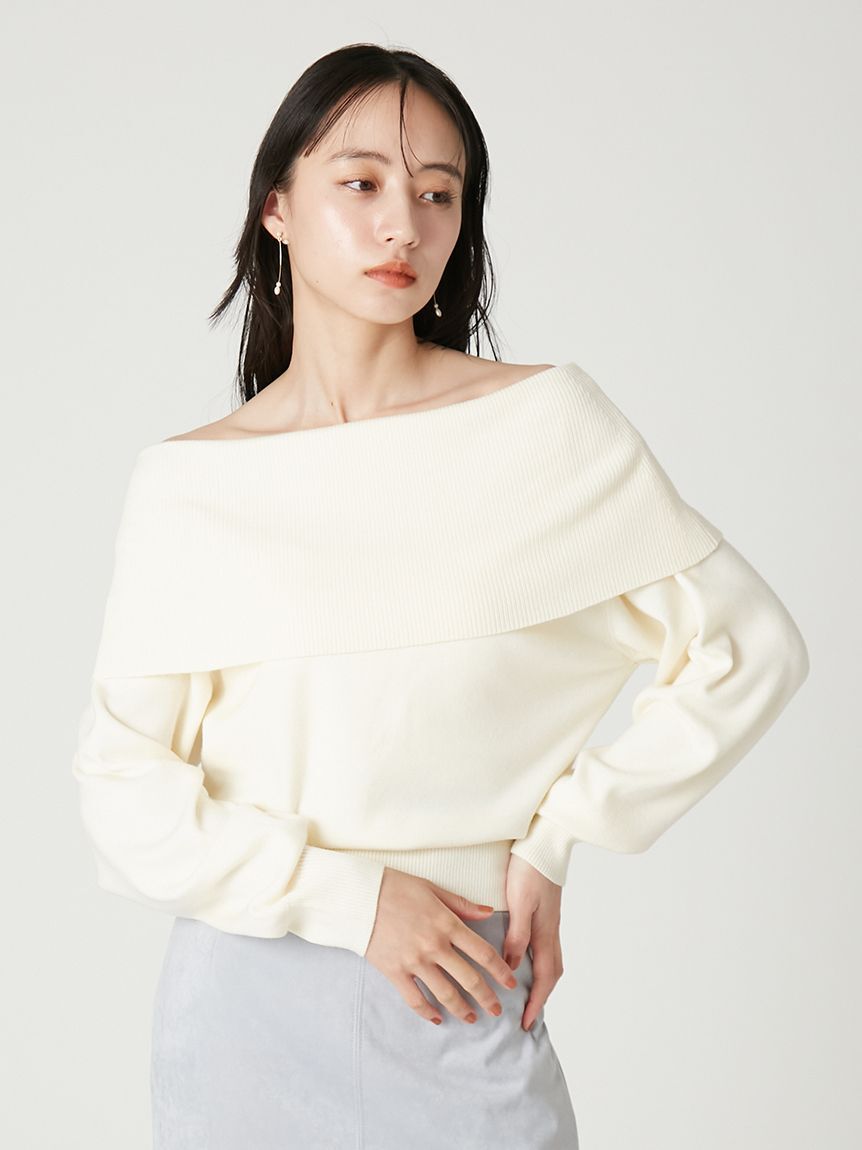 FRAY I.D「ワイドカラーオフショルダープルオーバー」|Tシャツ・カットソー|