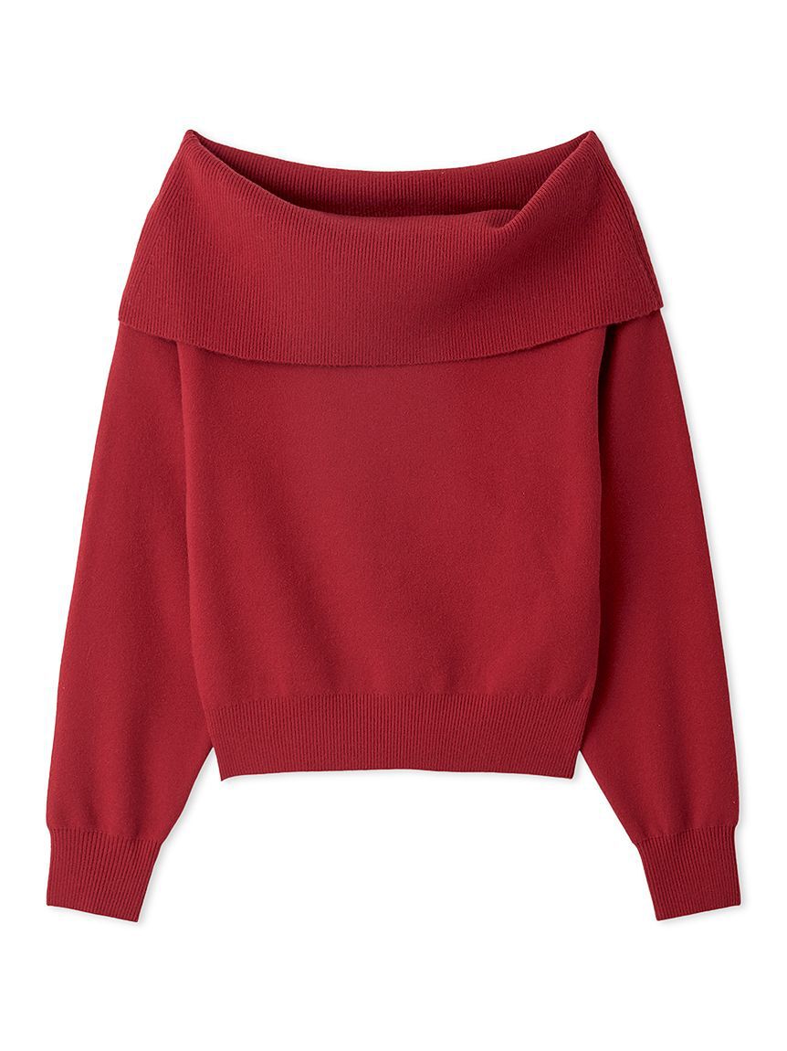 FRAY I.D「ワイドカラーオフショルダープルオーバー」|Tシャツ・カットソー|RED