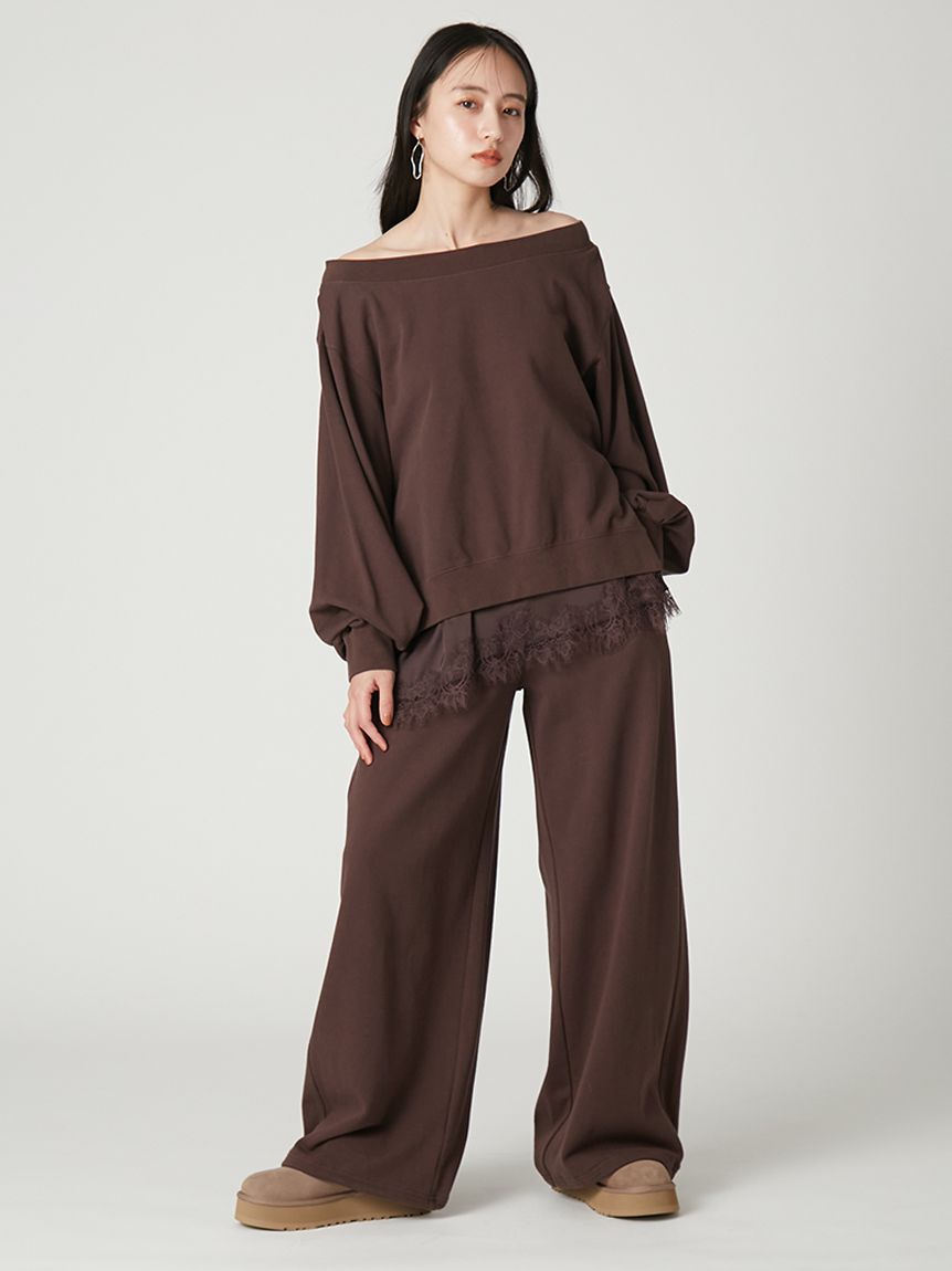 FRAY I.D「2wayレーストリムオフショルスウェット」|Tシャツ・カットソー|