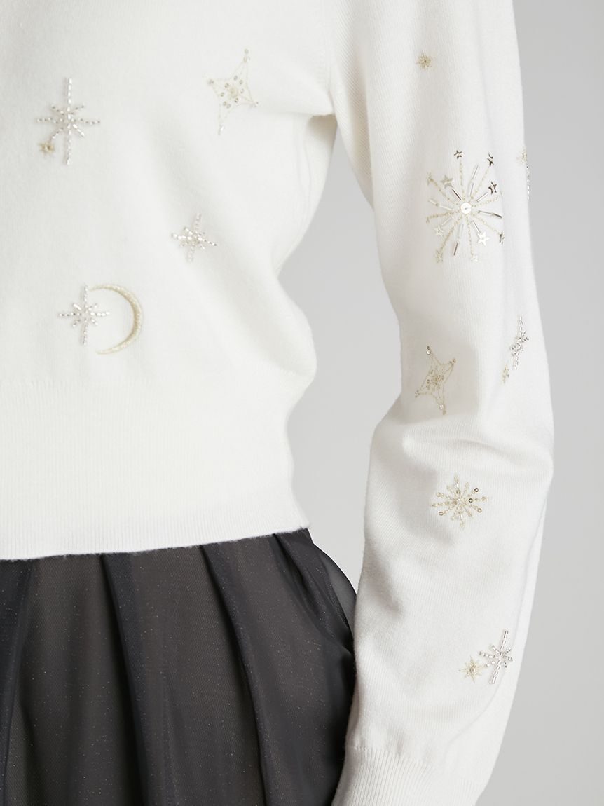 CELFORD「【YUMI KATSURA for CELFORD】コラボスターリー刺繍ニットアンサンブル」|ニット・セーター|