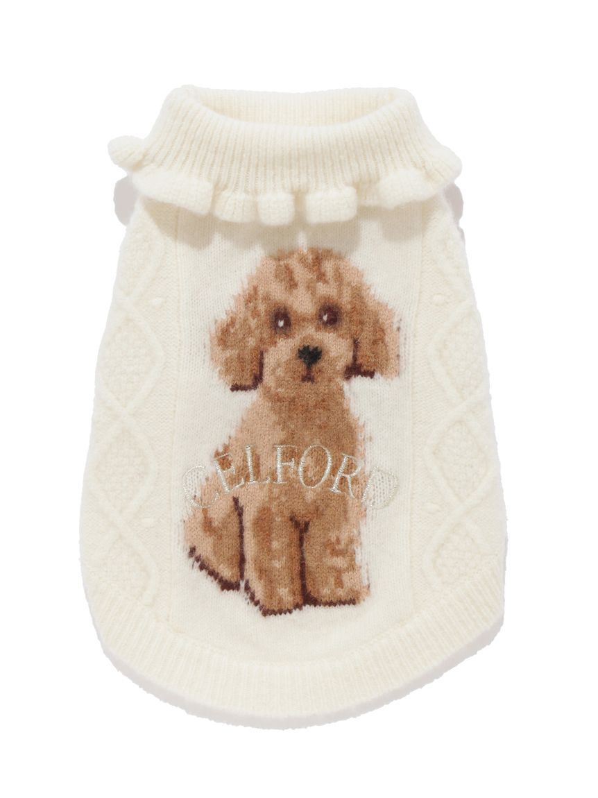 CELFORD「【ドライクリーニング】【DOG&CAT】DOG柄ケーブルニットプルオーバー」|その他|