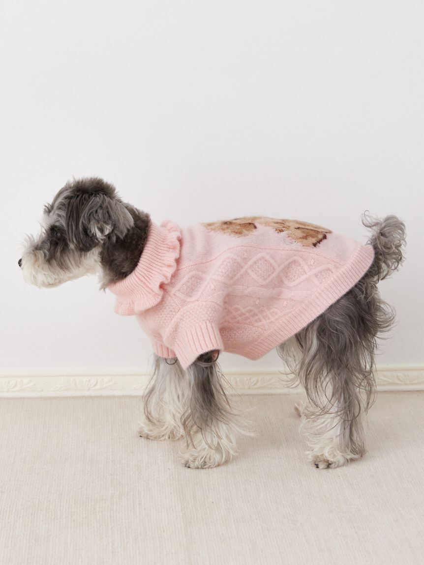 CELFORD「【ドライクリーニング】【DOG&CAT】DOG柄ケーブルニットプルオーバー」|その他|