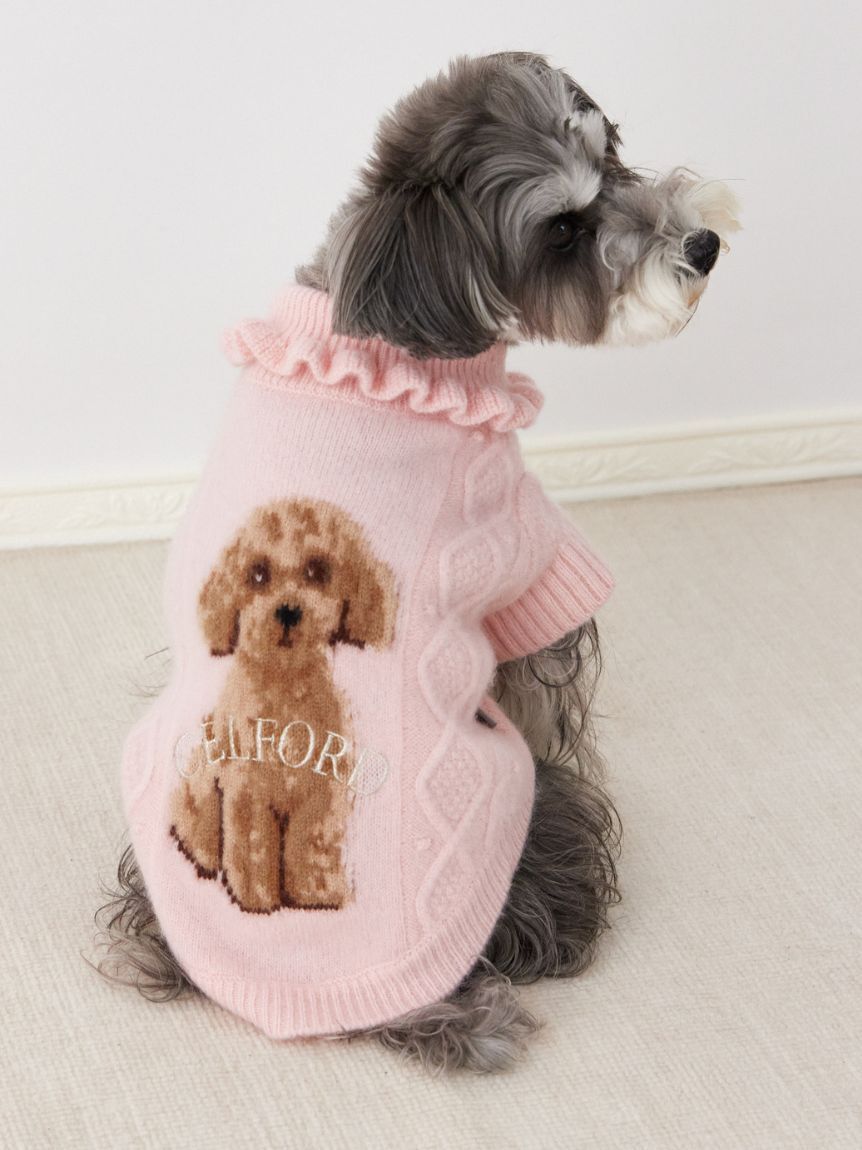 CELFORD「【ドライクリーニング】【DOG&CAT】DOG柄ケーブルニットプルオーバー」|その他|