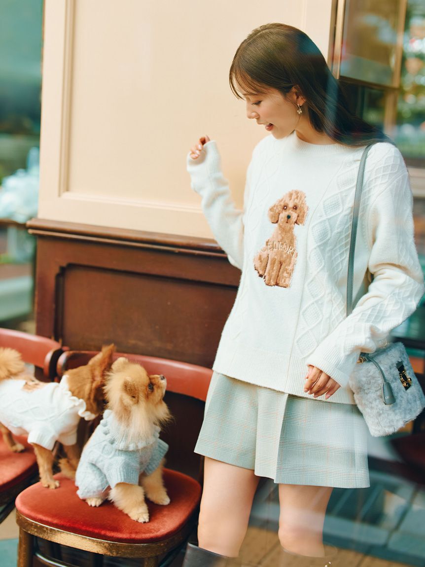 CELFORD「【ドライクリーニング】【DOG&CAT】DOG柄ケーブルニットプルオーバー」|その他|