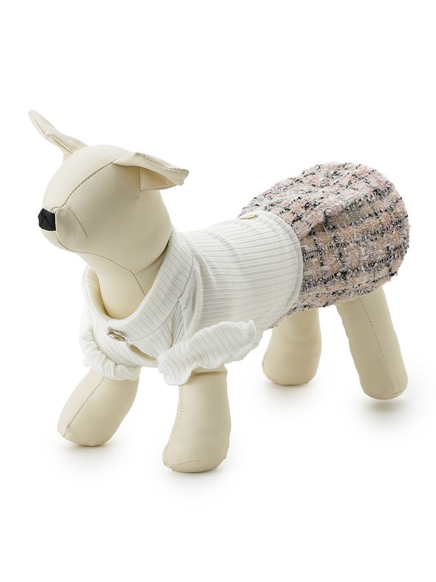 CELFORD「【洗える】【DOG&CAT】ツイードドッキングカットワンピース」|その他|