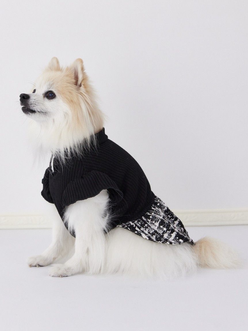 CELFORD「【洗える】【DOG&CAT】ツイードドッキングカットワンピース」|その他|