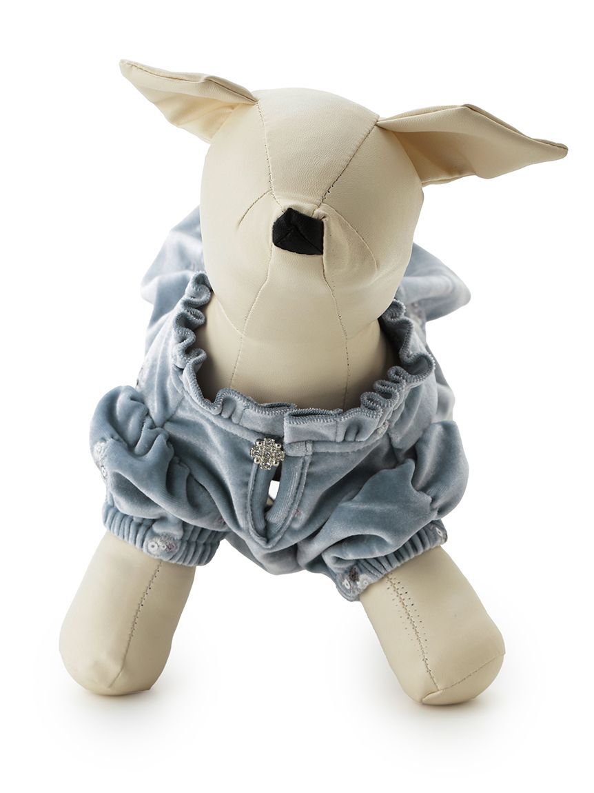 CELFORD「【洗える】【DOG&CAT】小花刺繍ベロアワンピース」|その他|