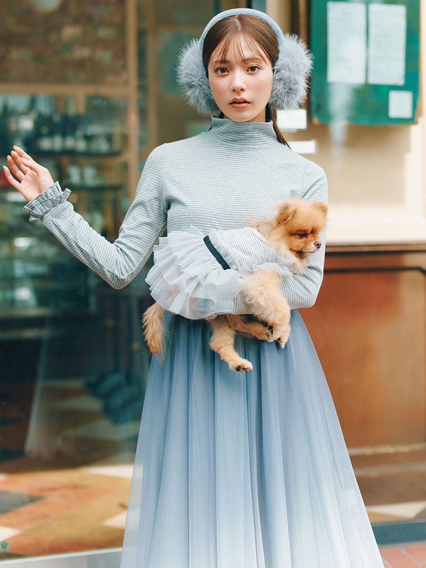 CELFORD「【洗える】【DOG&CAT】チュールドッキングカットワンピース」|その他|