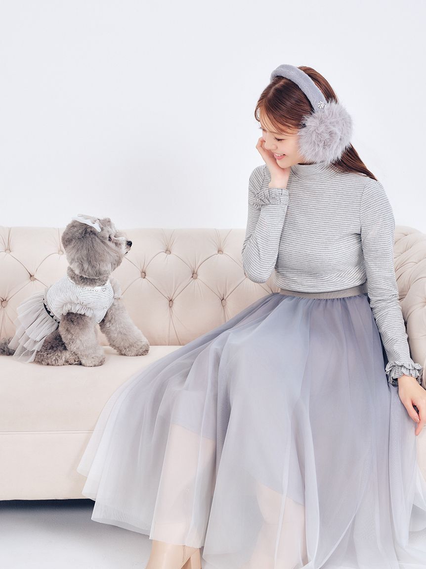 CELFORD「【洗える】【DOG&CAT】チュールドッキングカットワンピース」|その他|