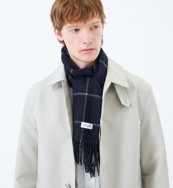 MACKINTOSH PHILOSOPHY「ウォッシャブルウールカシミヤ ブリティッシュチェックマフラー」|マフラー|ネイビー