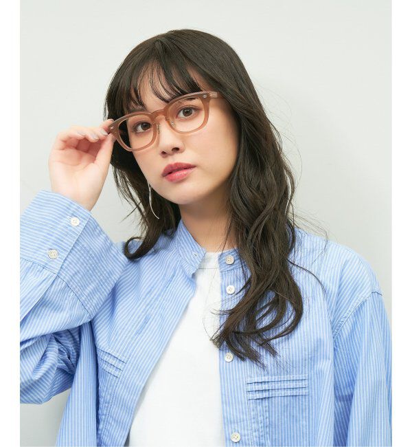  「Zoff｜emiri ウェリントン型 メガネ |辺見えみり 軽量 黒縁フレーム レンズ交換券付」|メガネ|
