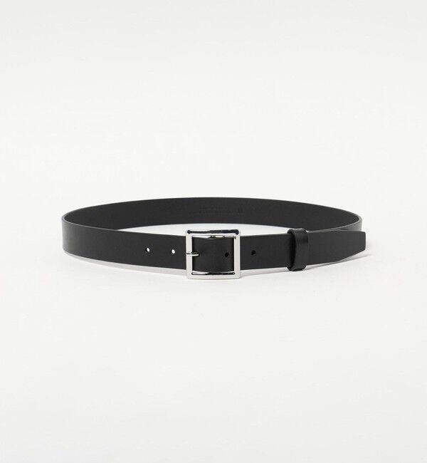 UNITED ARROWS green label relaxing「GLR レザー スクエア 30 ベルト」|ベルト|BLACK