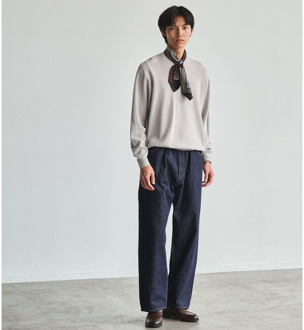 UNITED ARROWS green label relaxing「コットン カシミヤ ミラノリブ クルーネック ニット -ハンドウォッシャブル-」|ニット・セーター|