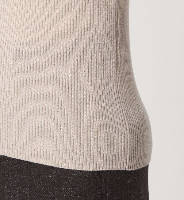 UNITED ARROWS green label relaxing「リブ ラメ ボトルネック ニット ウォッシャブル ナチュラル」|ニット・セーター|