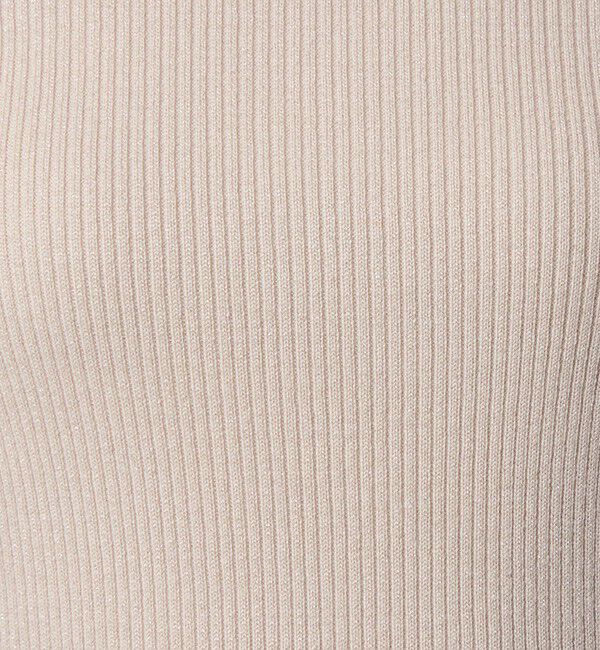 UNITED ARROWS green label relaxing「リブ ラメ ボトルネック ニット ウォッシャブル ナチュラル」|ニット・セーター|