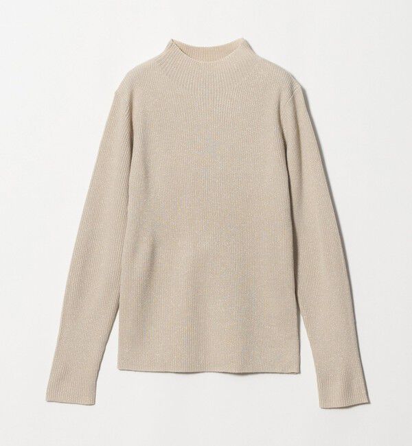 UNITED ARROWS green label relaxing「リブ ラメ ボトルネック ニット ウォッシャブル ナチュラル」|ニット・セーター|