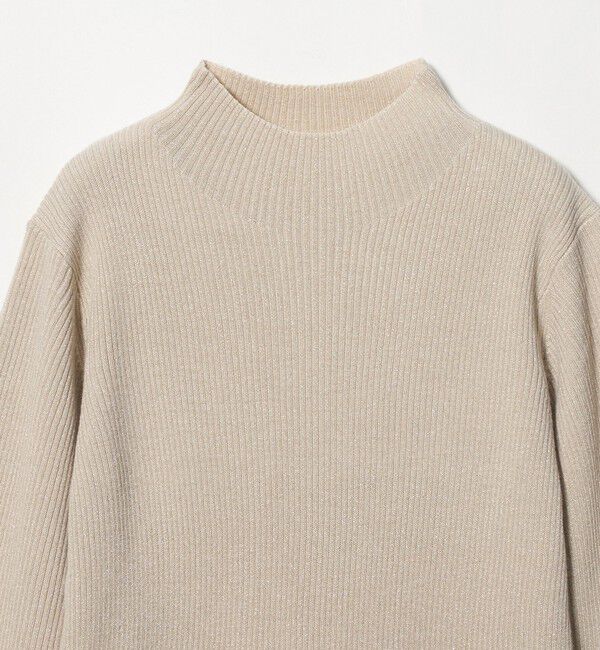 UNITED ARROWS green label relaxing「リブ ラメ ボトルネック ニット ウォッシャブル ナチュラル」|ニット・セーター|