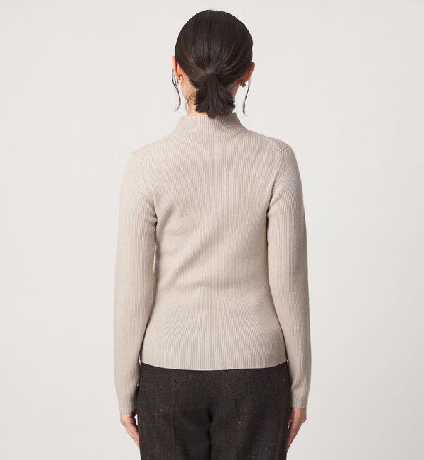 UNITED ARROWS green label relaxing「リブ ラメ ボトルネック ニット ウォッシャブル ナチュラル」|ニット・セーター|