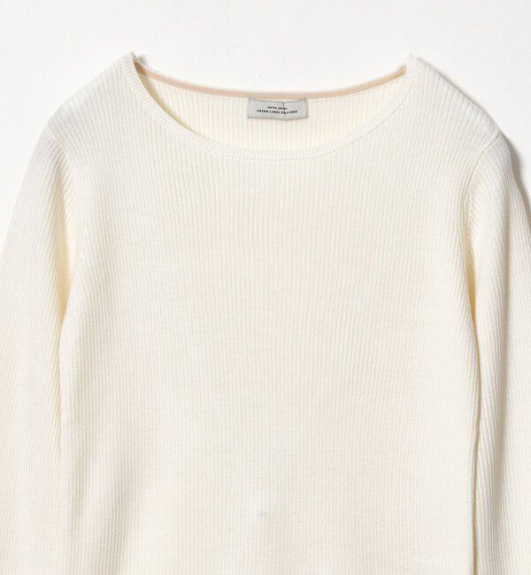 UNITED ARROWS green label relaxing「ウール リブ ボートネック ニット プルオーバー ウォッシャブル」|ニット・セーター|