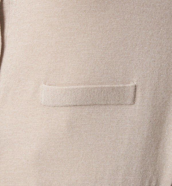 UNITED ARROWS green label relaxing「クルーネック ラメ カーディガン ウォッシャブル ナチュラル」|カーディガン|