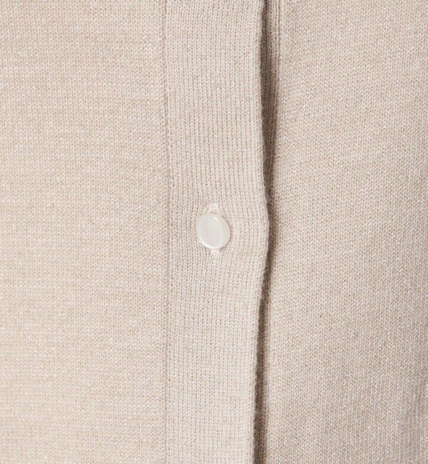 UNITED ARROWS green label relaxing「クルーネック ラメ カーディガン ウォッシャブル ナチュラル」|カーディガン|