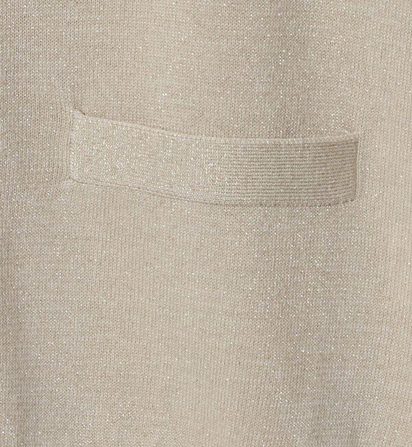 UNITED ARROWS green label relaxing「クルーネック ラメ カーディガン ウォッシャブル ナチュラル」|カーディガン|