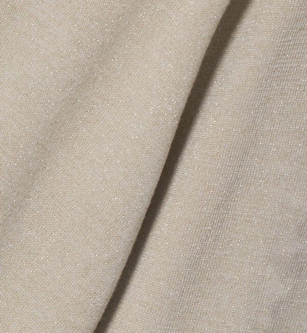 UNITED ARROWS green label relaxing「クルーネック ラメ カーディガン ウォッシャブル ナチュラル」|カーディガン|