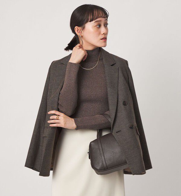 UNITED ARROWS green label relaxing「リブ ラメ ボトルネック ニット ウォッシャブル」|ニット・セーター|