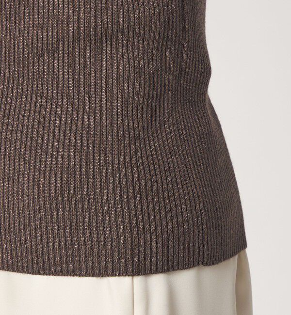 UNITED ARROWS green label relaxing「リブ ラメ ボトルネック ニット ウォッシャブル」|ニット・セーター|