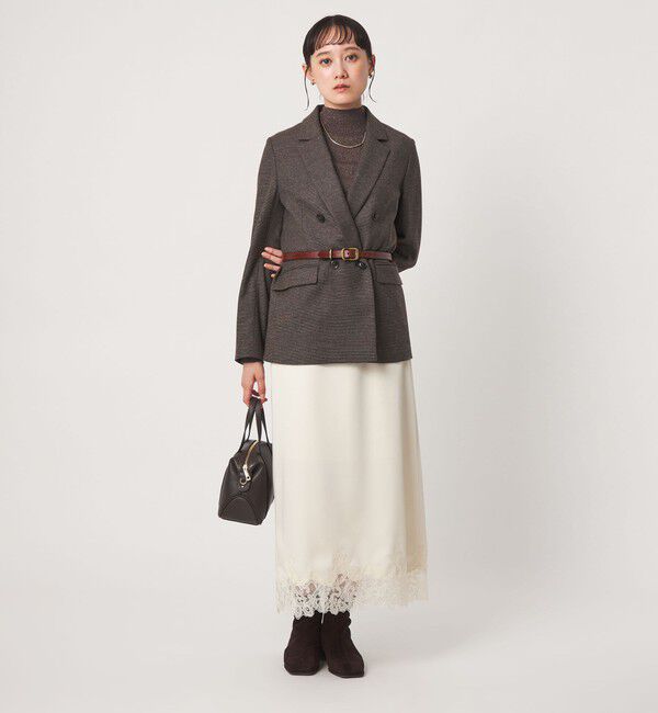 UNITED ARROWS green label relaxing「リブ ラメ ボトルネック ニット ウォッシャブル」|ニット・セーター|