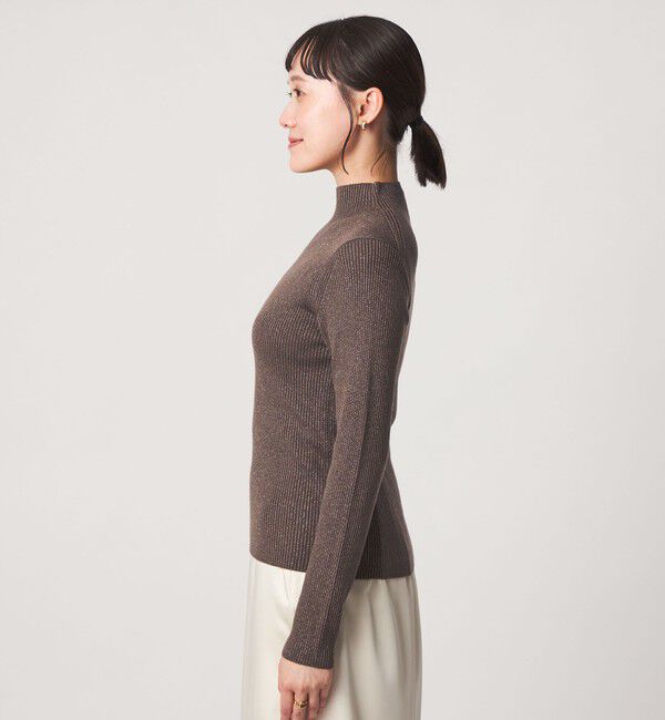 UNITED ARROWS green label relaxing「リブ ラメ ボトルネック ニット ウォッシャブル」|ニット・セーター|