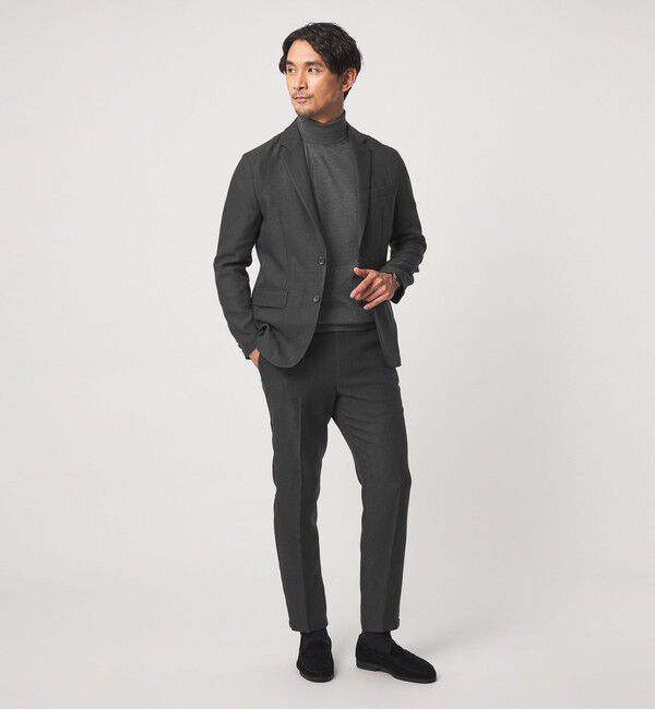 UNITED ARROWS green label relaxing「【WEB限定】JUST fit ヘリンボーン ナロー セットアップ ジャケット&パンツ」|スーツ|DK.GRAY